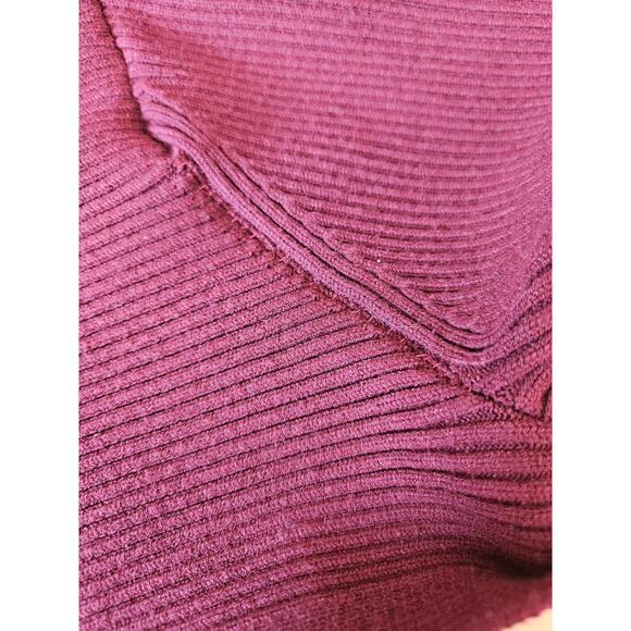 Hatch 3 Size Large L Joelle Burgundy Ribbed Long Sleeve Maternity Sweater Shrug - Picture 7 of 8